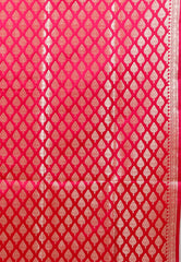 Red Wedding Benarasi Silk Saree with Blouse Piece - Adi Akshoy & Co.