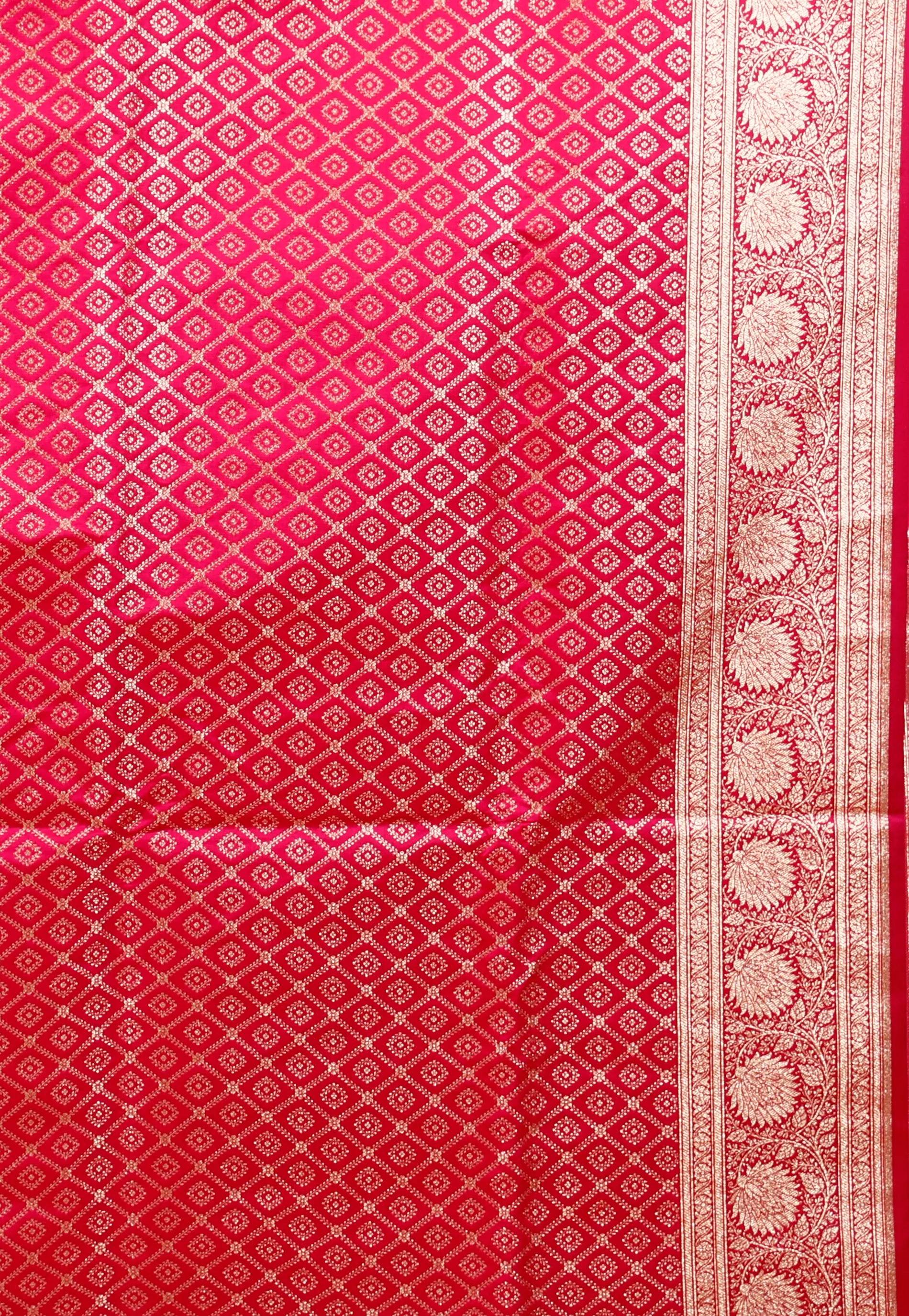 Pink Pastel Banarasi Silk Saree With Blouse Piece - Adi Akshoy & Co.