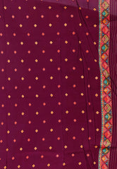 Magenta Kani Silk Saree With Blouse Piece - Adi Akshoy & Co.