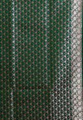 Bottle Green Wedding Banarasi Silk Saree with Blouse Piece - Adi Akshoy & Co.