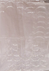 White Organza with hand Embroidery work Saree with Blouse Piece - Adi Akshoy & Co.