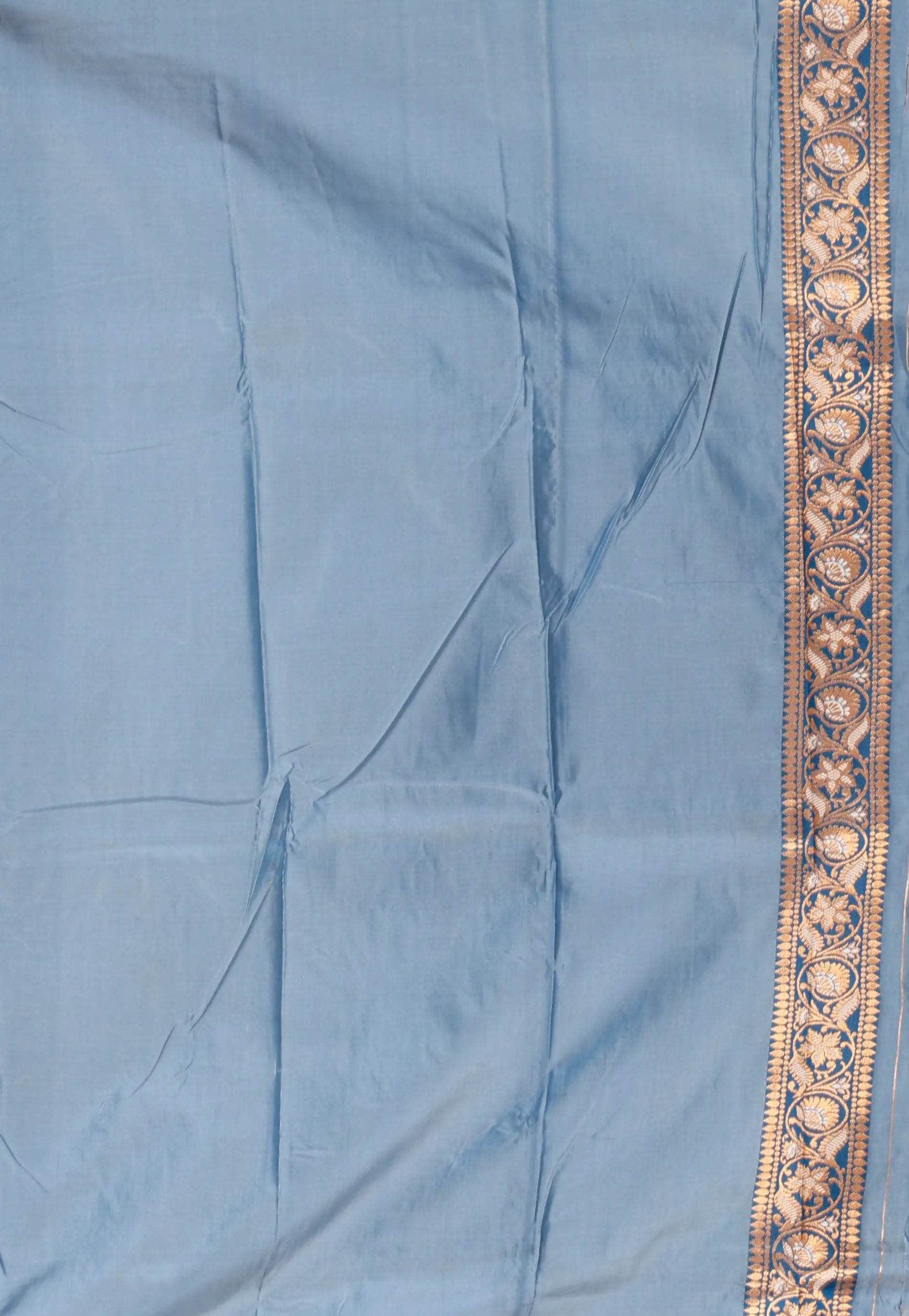 Off White Baluchari Silk Saree with Blouse Piece - Adi Akshoy & Co.