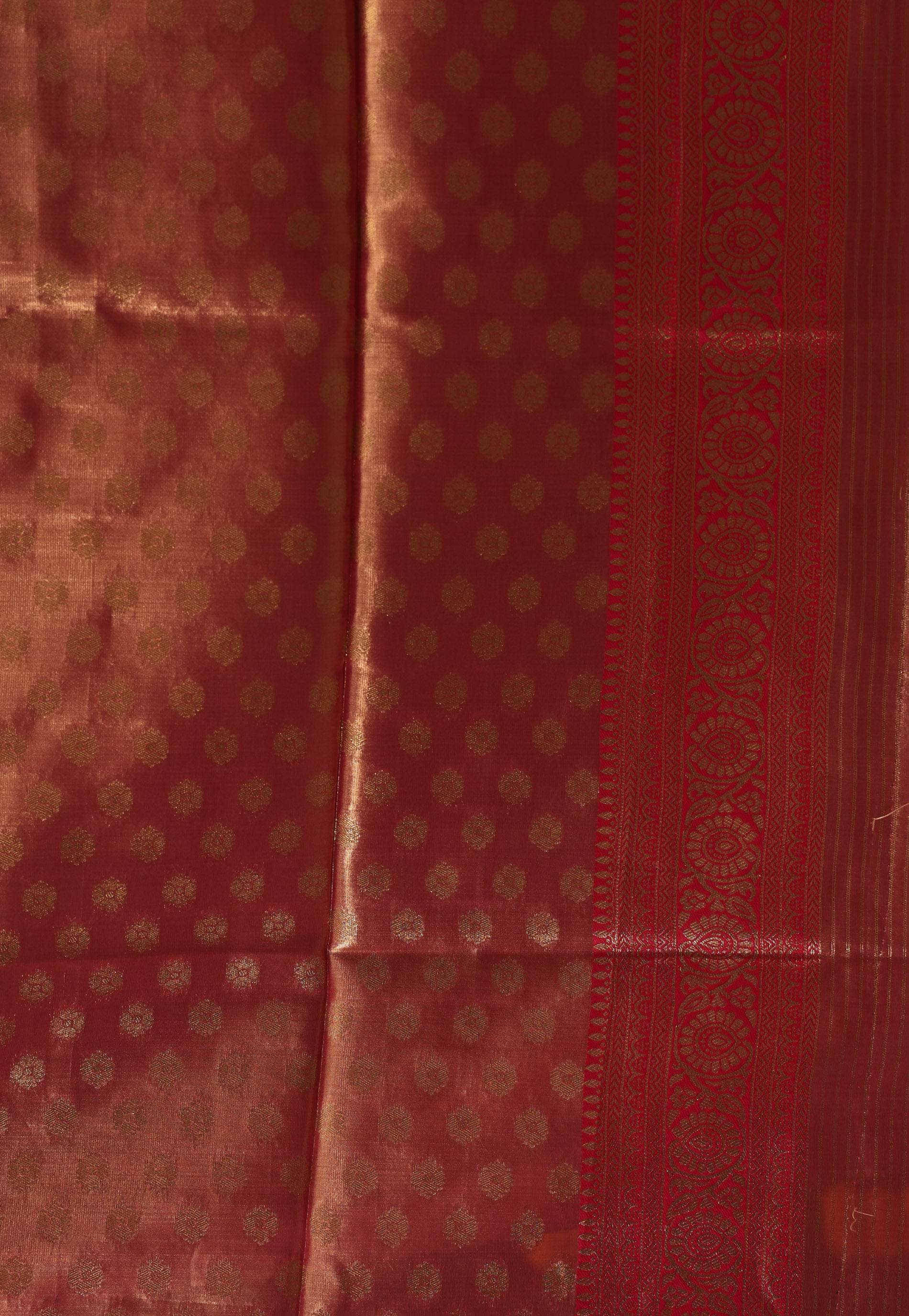 Rani Pink Tissue Silk Saree With Blouse Piece - Adi Akshoy & Co.