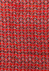 Magenta Ajrakh Print in Modal Silk Saree With Blouse Piece