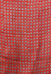 Red Ajrakh Print in Modal Silk Saree With Blouse Piece