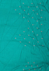 Rama Green Silk with Zari Embroidery work Saree with Blouse Piece - Adi Akshoy & Co.