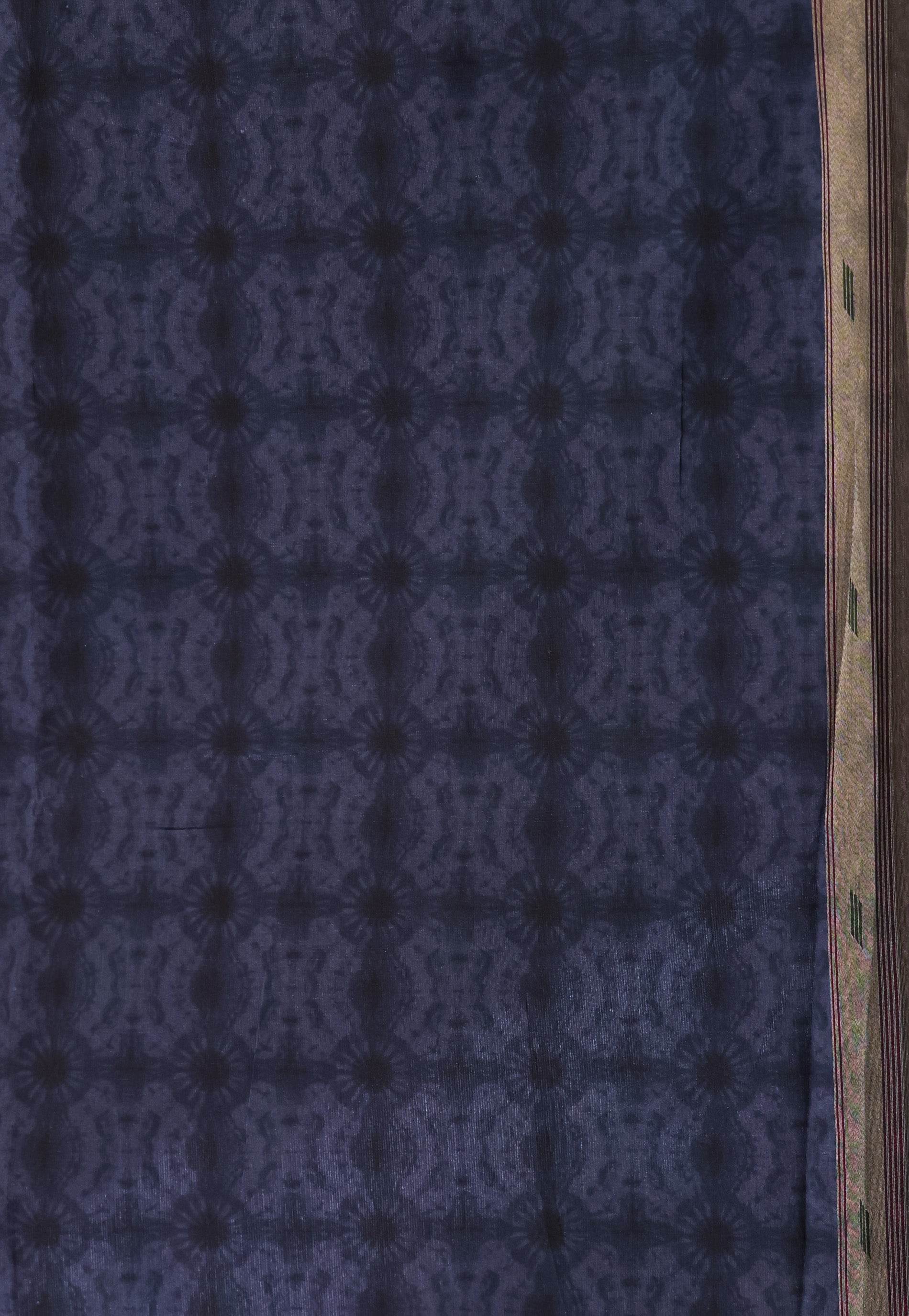 Charcoal Grey Tissue Silk Saree with Blouse Piece - Adi Akshoy & Co.