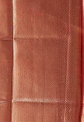 Rust Tissue Silk Saree with Blouse Piece - Adi Akshoy & Co.
