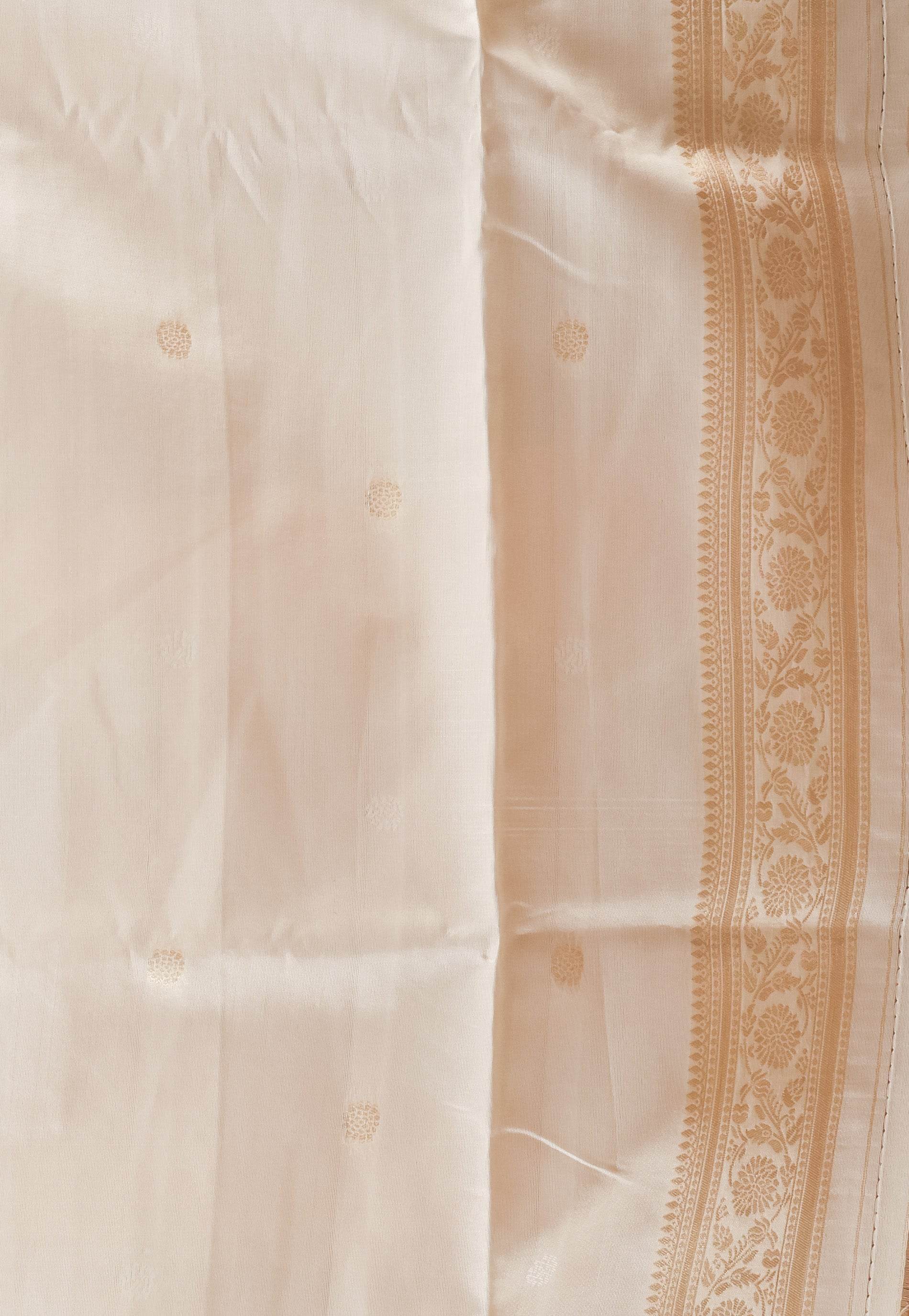 Golden Tissue Silk Saree with Blouse Piece - Adi Akshoy & Co.