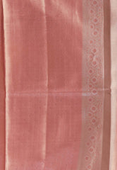 Peach Tissue Silk Saree with Blouse Piece - Adi Akshoy & Co.