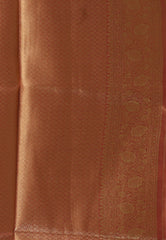 Peach Tissue Silk Saree with Blouse Piece - Adi Akshoy & Co.