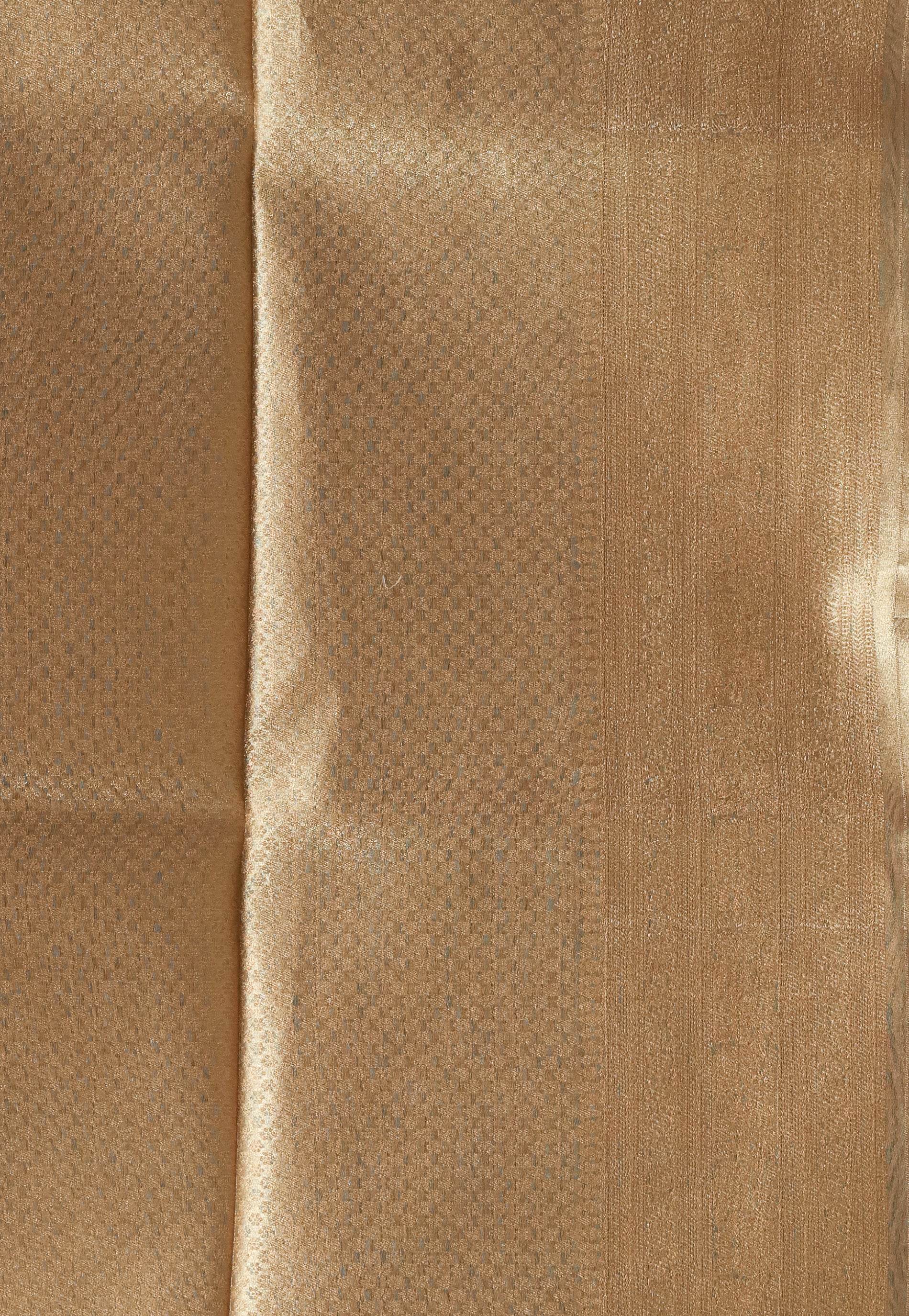 Golden Tissue Silk Saree with Blouse Piece - Adi Akshoy & Co.