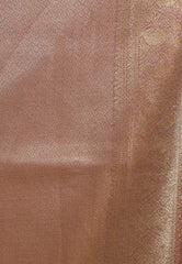 Brown Tissue Silk Saree with Blouse Piece - Adi Akshoy & Co.