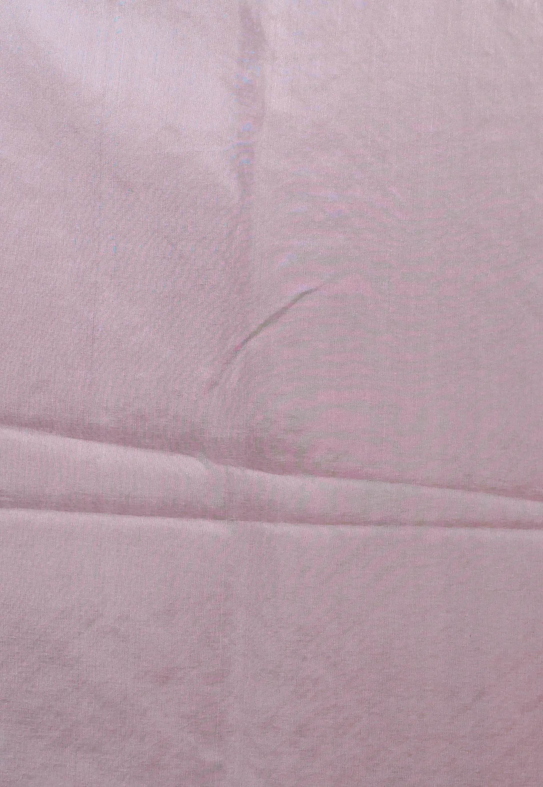 Baby Pink Organza with Resham Embroidery work Saree with Blouse Piece - Adi Akshoy & Co.