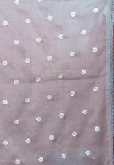 Grey Embroidery Saree with Blouse Piece - Adi Akshoy & Co.
