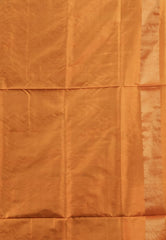 Grey with Golden Yellow Border Ikkat Pure Silk Saree With Blouse Piece - Adi Akshoy & Co.