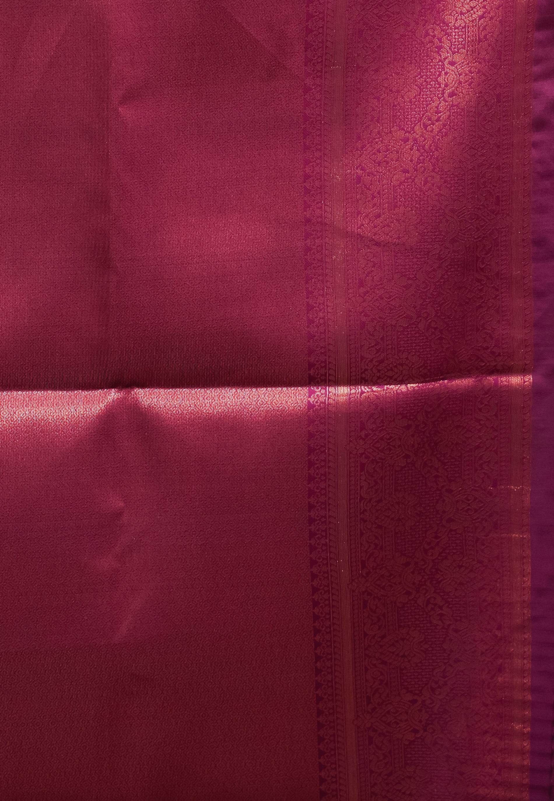 Grey with Magenta Border Ikkat Saree With Blouse Piece - Adi Akshoy & Co.