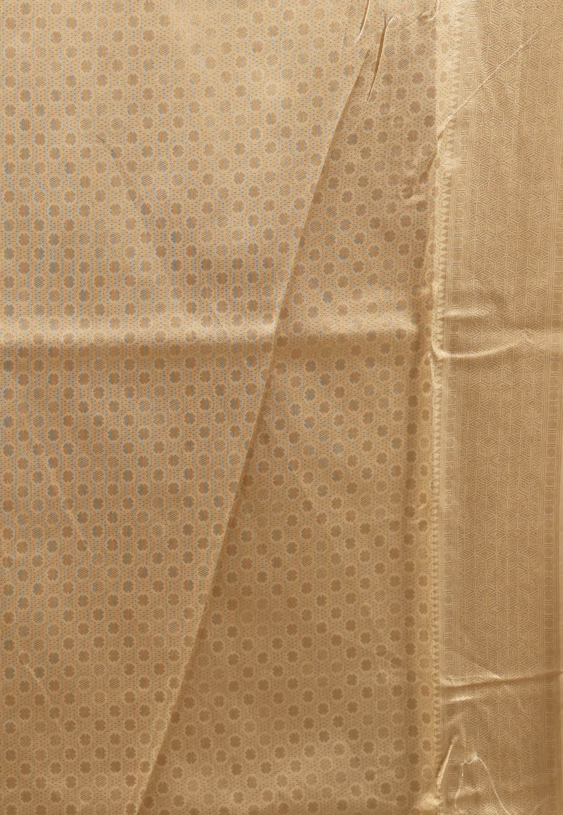 Golden Tissue Silk Saree With Blouse Piece - Adi Akshoy & Co.