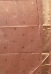 Pink Tissue Silk Saree With Blouse Piece - Adi Akshoy & Co.
