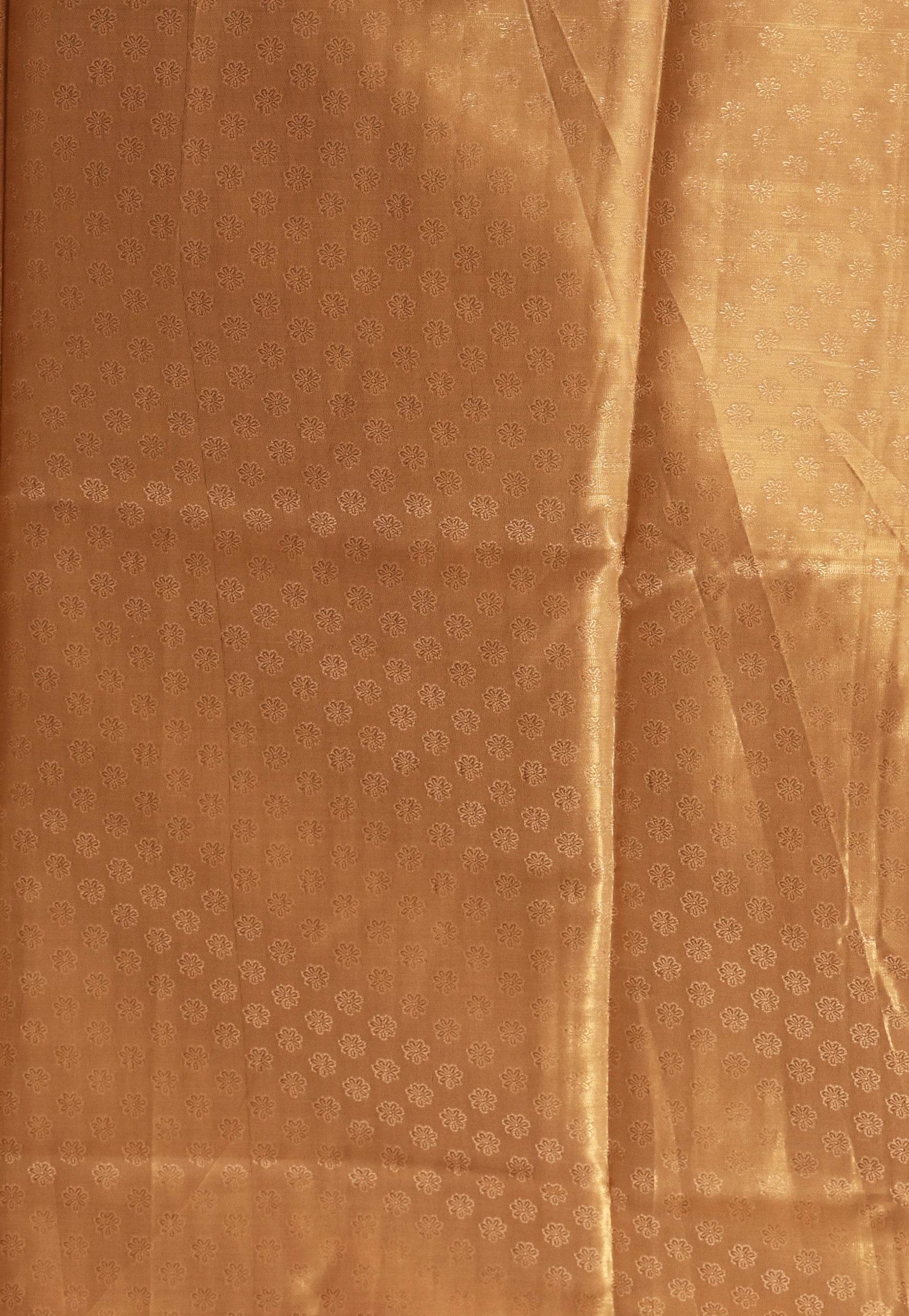 Beige Tissue Silk Saree With Blouse Piece - Adi Akshoy & Co.