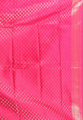 Rani Pink Mashru Silk Saree with Blouse Piece