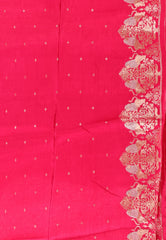 Rani Pink Mashru Silk Saree with Blouse Piece - Adi Akshoy & Co.