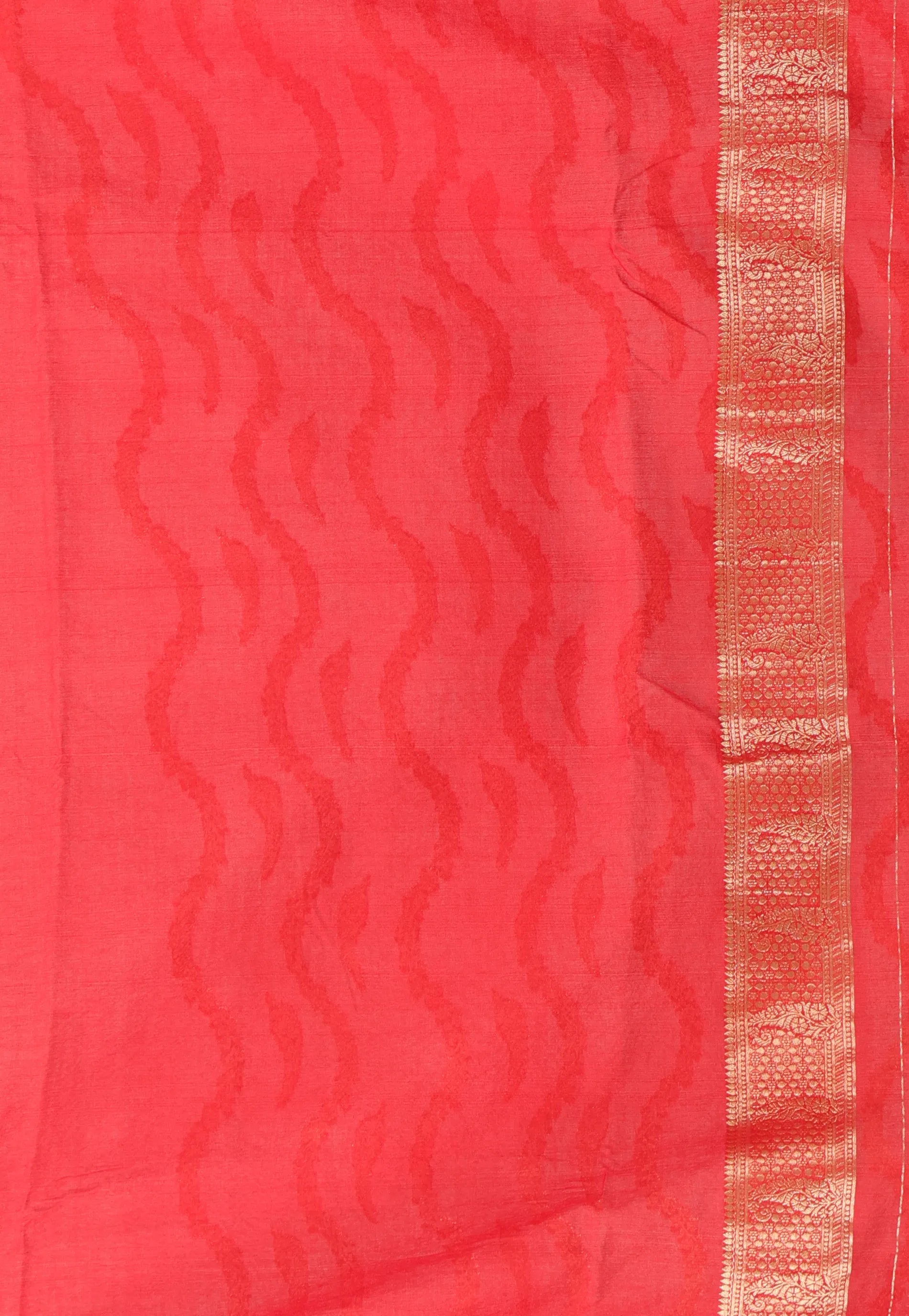 Off White with Red Border Tussar Silk with Blouse Piece - Adi Akshoy & Co.