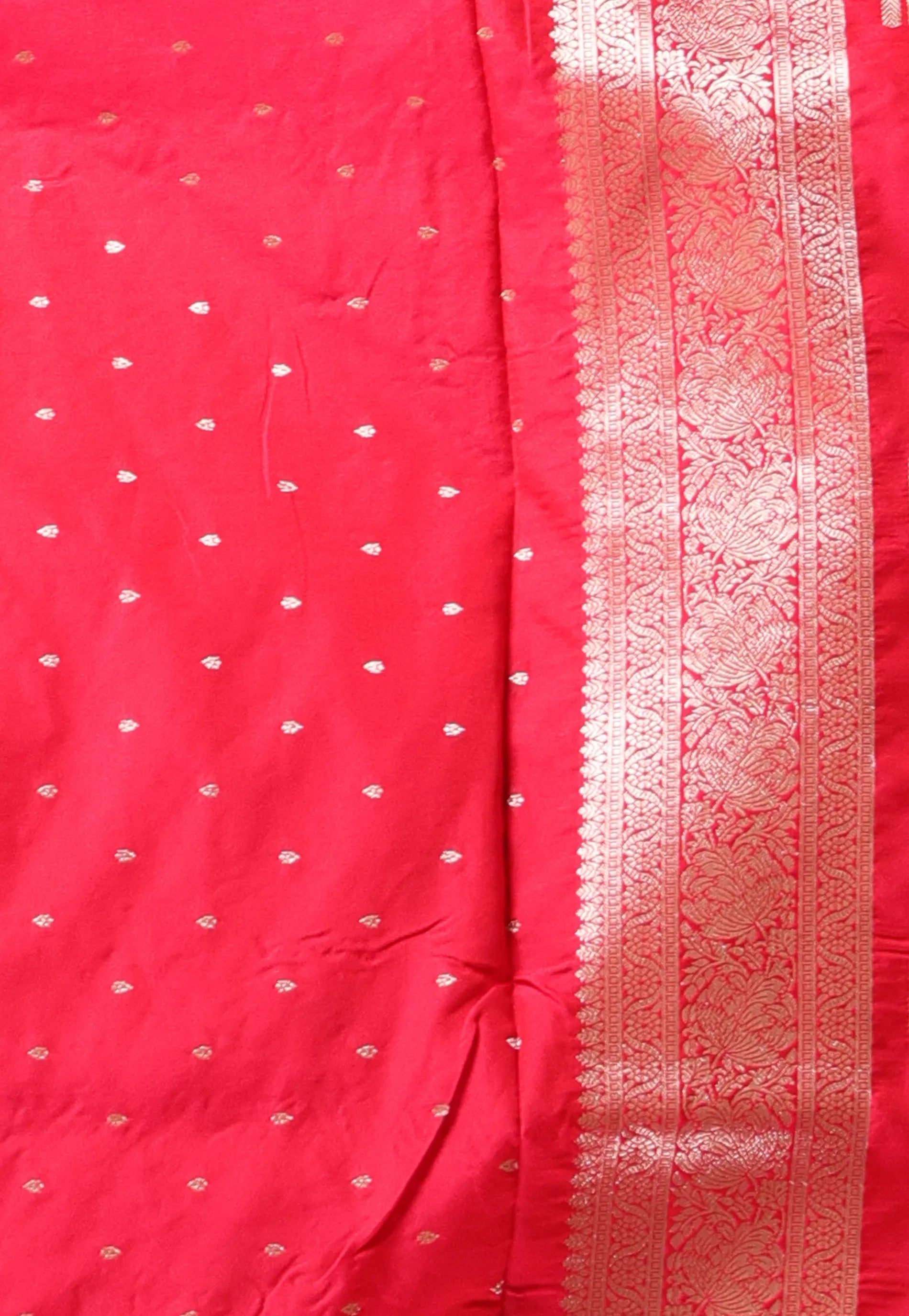 Rani with Resham Zari work Katan Silk Saree With Blouse Piece - Adi Akshoy & Co.