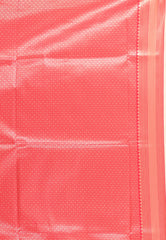 Beige with Red Resham Zari work Katan Silk Saree With Blouse Piece - Adi Akshoy & Co.