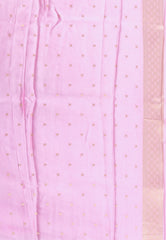 Floral Pink Mashru Silk Saree with Blouse Piece