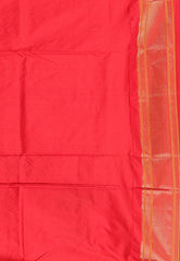 Blue with Red Border Paithani Pure Silk Saree With Blouse Piece - Adi Akshoy & Co.