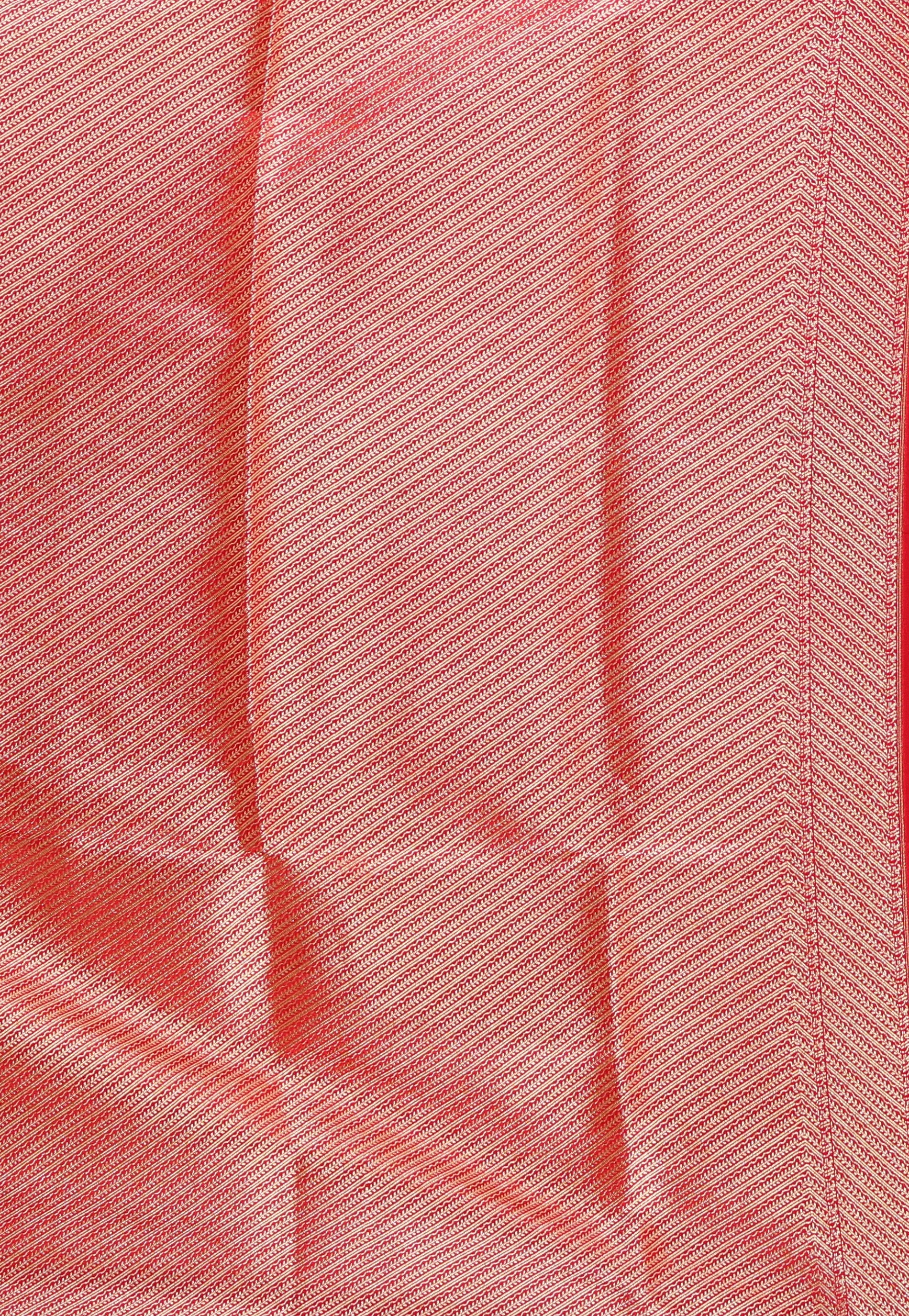 Red Wedding Banarasi Saree with Blouse Piece - Adi Akshoy & Co.