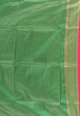 Rani with Green Border Paithani Silk Saree With Blouse Piece - Adi Akshoy & Co.