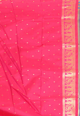 Dual shades of Purple & Blue with Rani Border Baluchari Silk Saree with Blouse Piece - Adi Akshoy & Co.