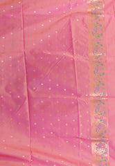 Onion Pink Baluchari Silk Saree with Blouse Piece - Adi Akshoy & Co.