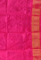 Magenta with Red Zari Border Pure Paithani Silk Saree With Blouse Piece - Adi Akshoy & Co.