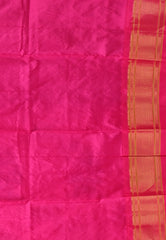 Magenta with Red Zari Border Pure Paithani Silk Saree With Blouse Piece - Adi Akshoy & Co.