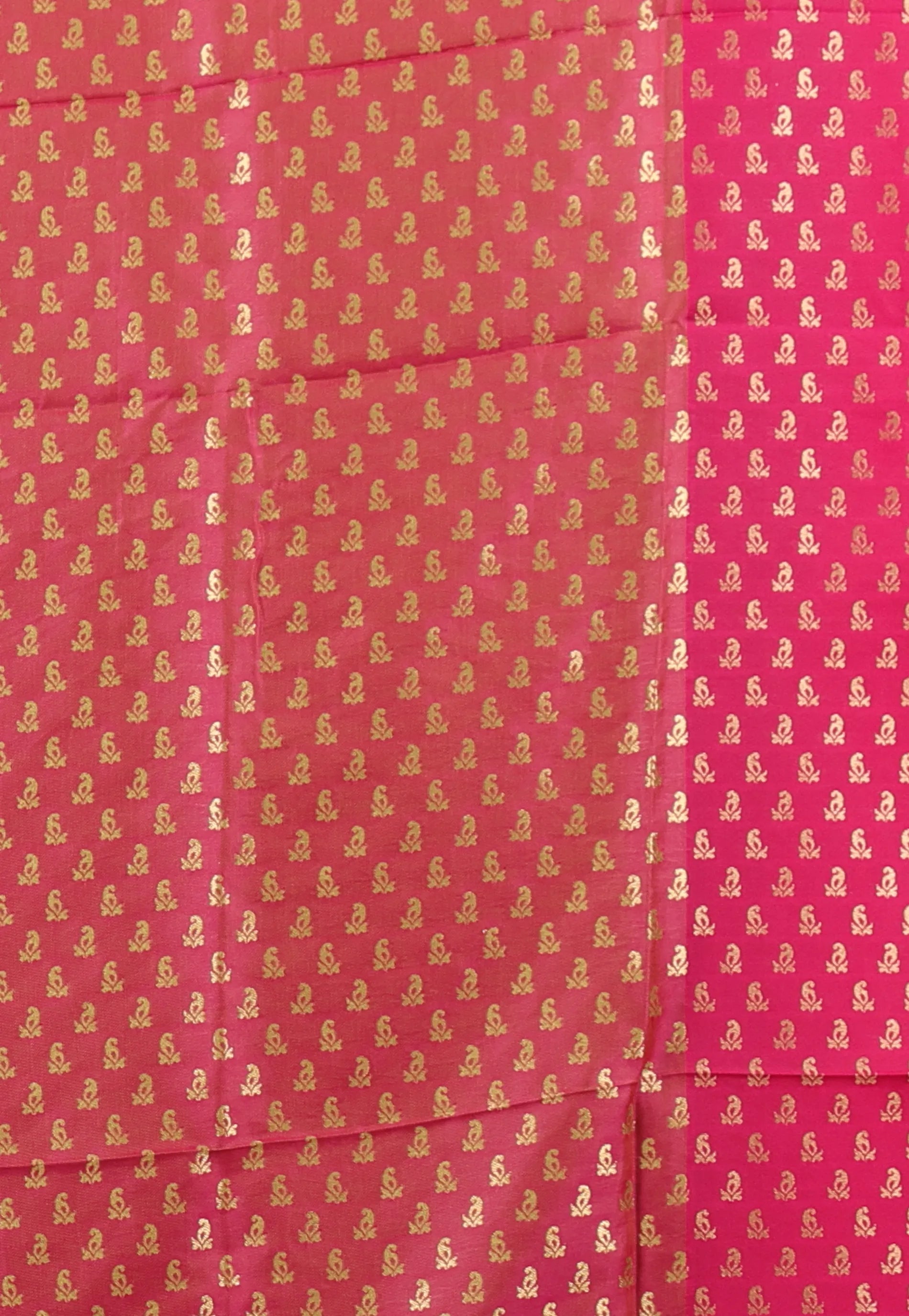 Mustard with Rani Border Kanjivaram Silk Saree With Blouse Piece - Adi Akshoy & Co.