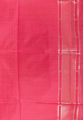 Beige with Rani Border Tussar Silk Saree with Blouse Piece - Adi Akshoy & Co.