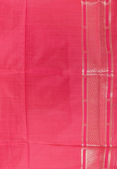 Beige with Rani Border Tussar Silk Saree with Blouse Piece - Adi Akshoy & Co.