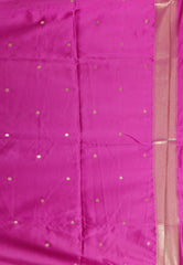 Magenta with Zari work Mashru Silk Saree with Blouse Piece - Adi Akshoy & Co.