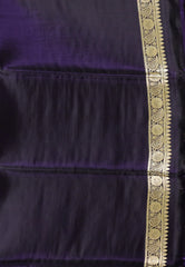 Deep Navy Blue with Zari work Wedding Banarasi Saree with Blouse Piece - Adi Akshoy & Co.