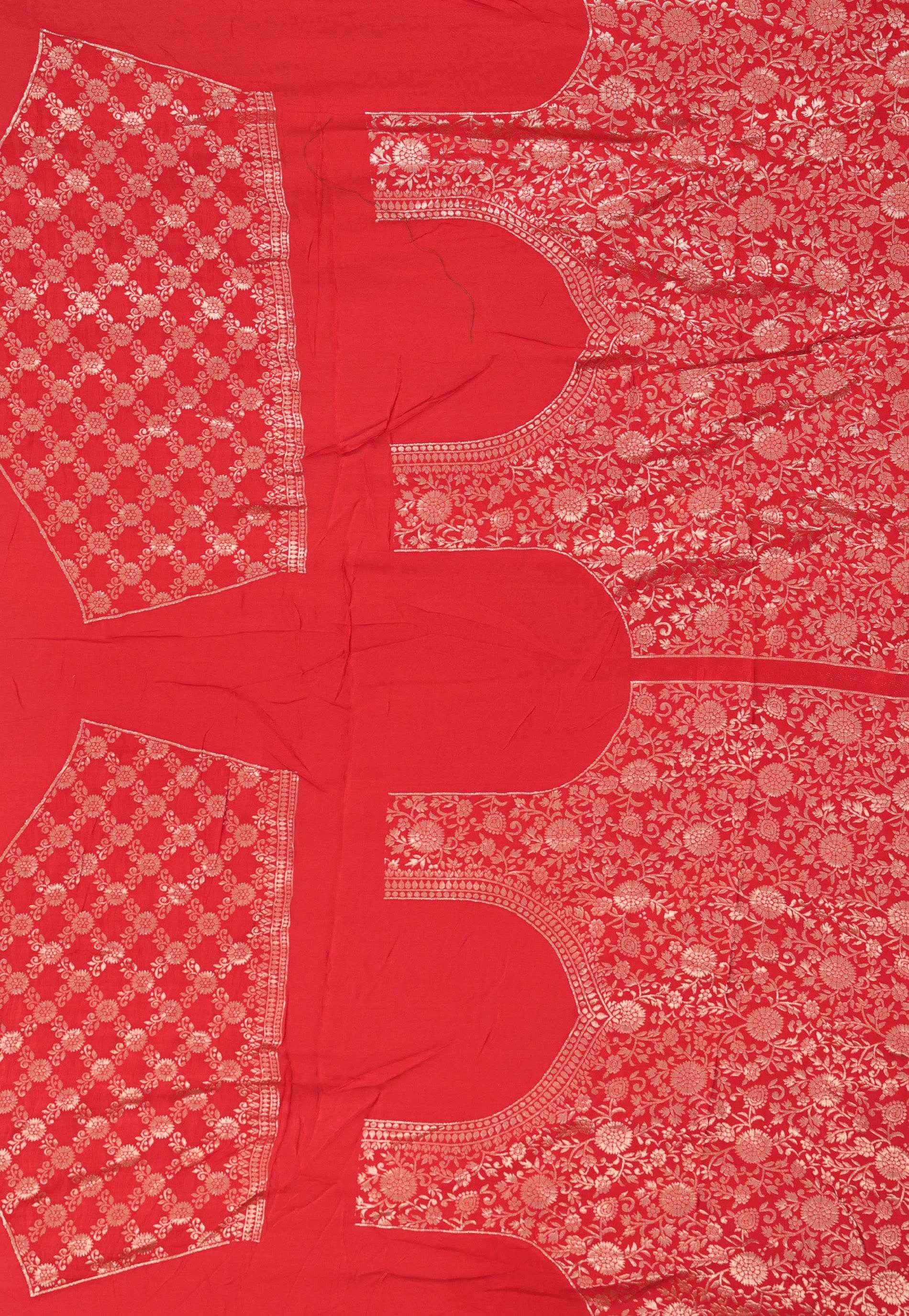 Bottle Green Mashru Silk Saree with Blouse Piece - Adi Akshoy & Co.