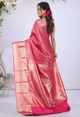 Rani Brocade Kanjivaram Silk Saree with Blouse Piece - Adi Akshoy & Co.