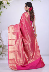 Rani Brocade Kanjivaram Silk Saree with Blouse Piece - Adi Akshoy & Co.