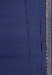 Midnight Blue Mashru Silk Saree with Blouse Piece - Adi Akshoy & Co.