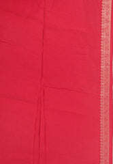 Red Mashru Silk Saree with Blouse Piece - Adi Akshoy & Co.
