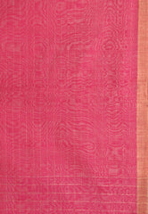 Rani Pink Handloom Saree With Blouse Piece - Adi Akshoy & Co.