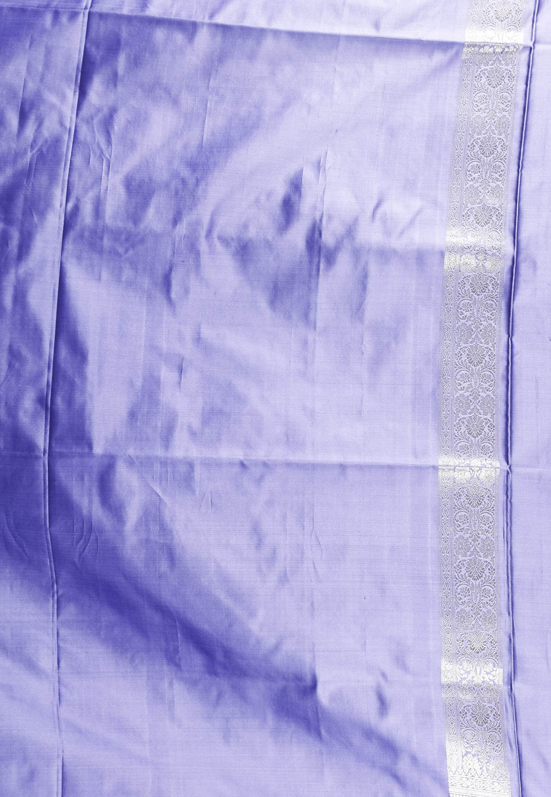 Mauve Pure Silk Banarasi Saree with Blouse Piece - Adi Akshoy & Co.