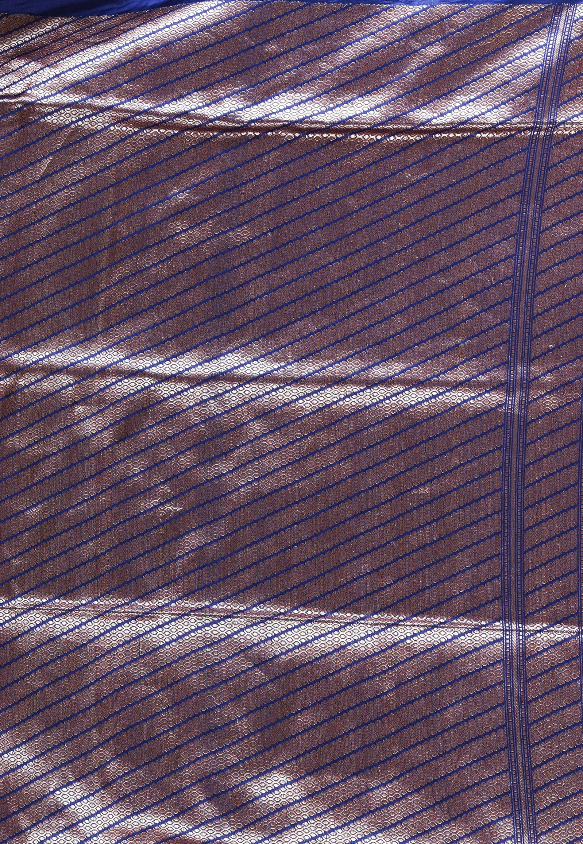 Multi color Kadwa Pure Silk Banarasi Saree with Blouse Piece - Adi Akshoy & Co.